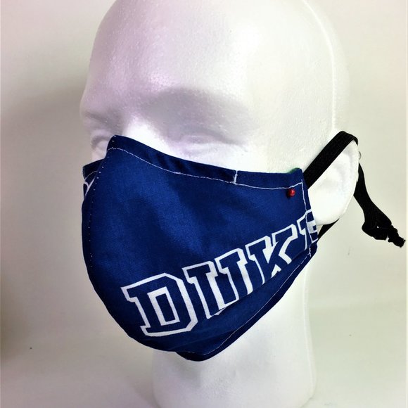 Three Duke Blue Devil Face Masks NEW Reversible Plaid - Picture 4 of 9